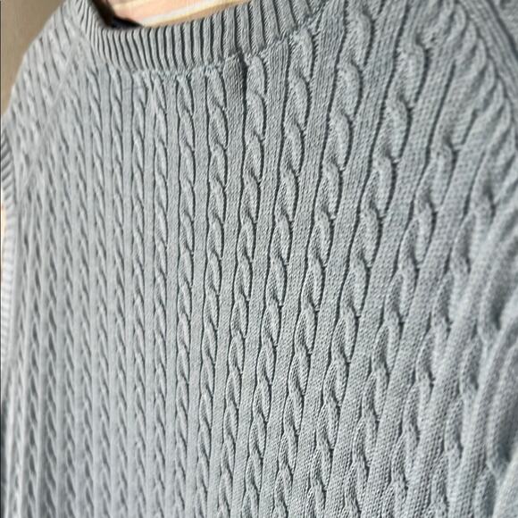 NWT Northern Isles Light Blue Cable Knit Sweater Vest and L/S Shirt - XL - Picture 9 of 9